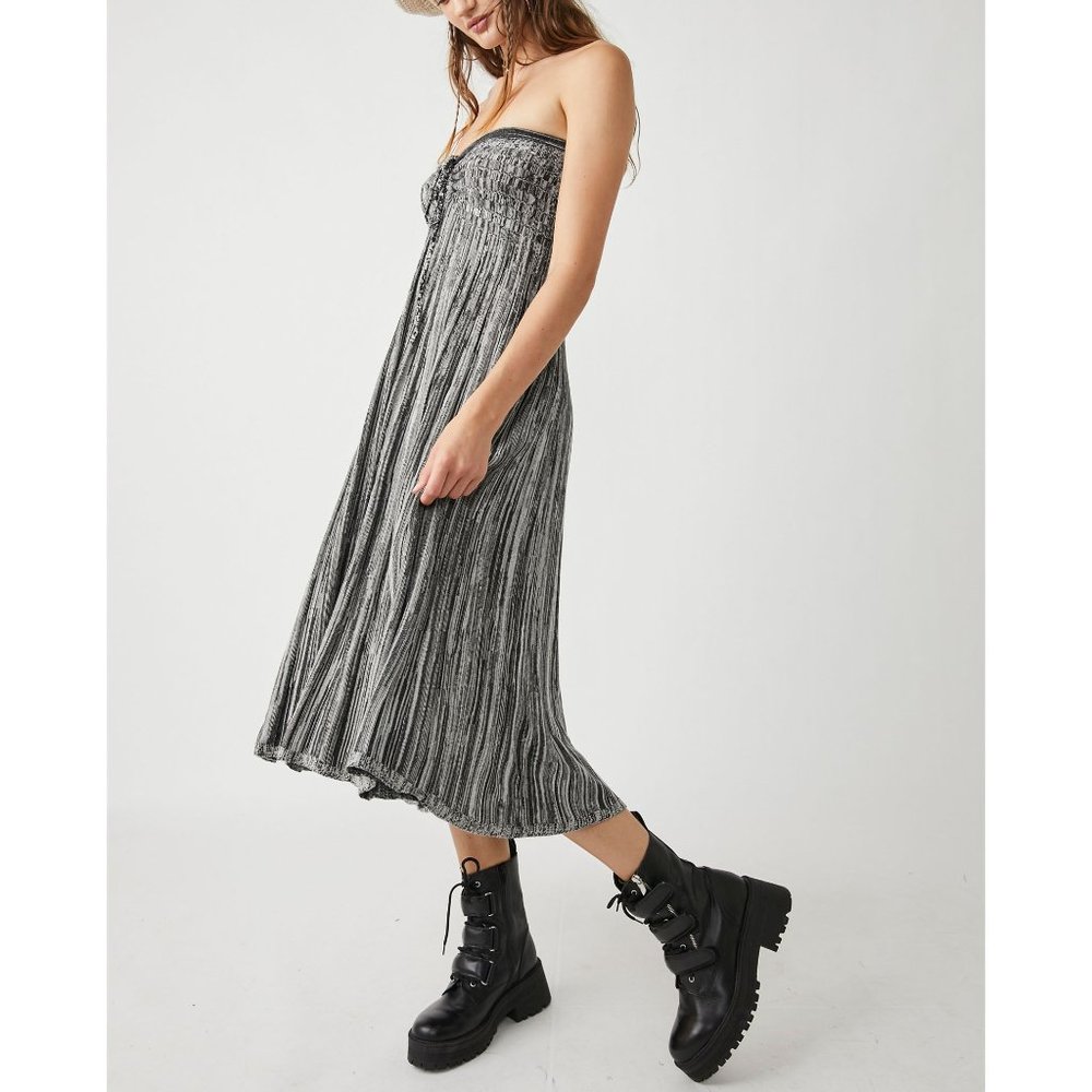 FREE PEOPLE Silvia Sweater Convertible Maxi Skirt / Grey Combo